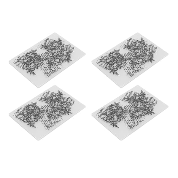 4 stk. prægefoldere multifunktionel DIY blomstermønster prægefolder skabelon til kortfremstilling scrapbooking