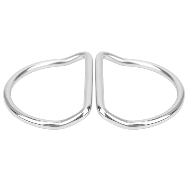 2 stk dykker D-ringer bøyd for 5,08 cm/2,0 tommers webbing vektbelte rustfritt stål utendørsaktiviteter tilbehør