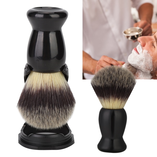 Svart akryl barberbørsteholder støtte skjeggbørstestativ Barberverktøy (holder)