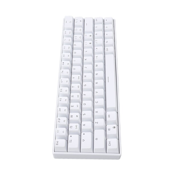 Mekanisk tastatur 64 taster trådløs 2.4G BT3.0 5.0 Type C kablet tilkobling ergonomisk design hvitt tastatur lineær handling bryter