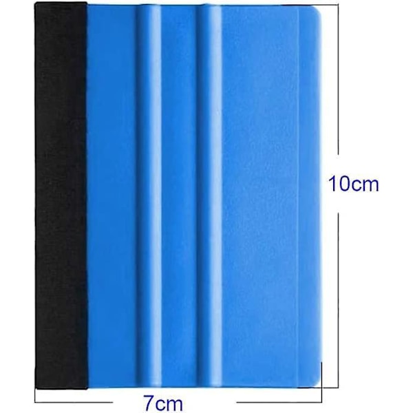 Med Fiber Edge for Bil Vinylfoliering, Slitesterk Vindusfilm Skrape, Dekal Klistremerke Skrape (Pakke med 2, Svart)