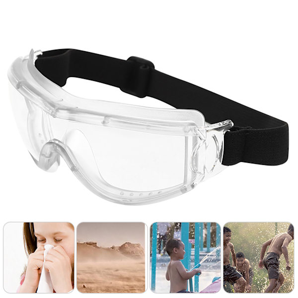 Børns sikkerhedsbriller AntiSpittle Kid Antifog Transparent Udendørs beskyttelsesbriller(blanc )