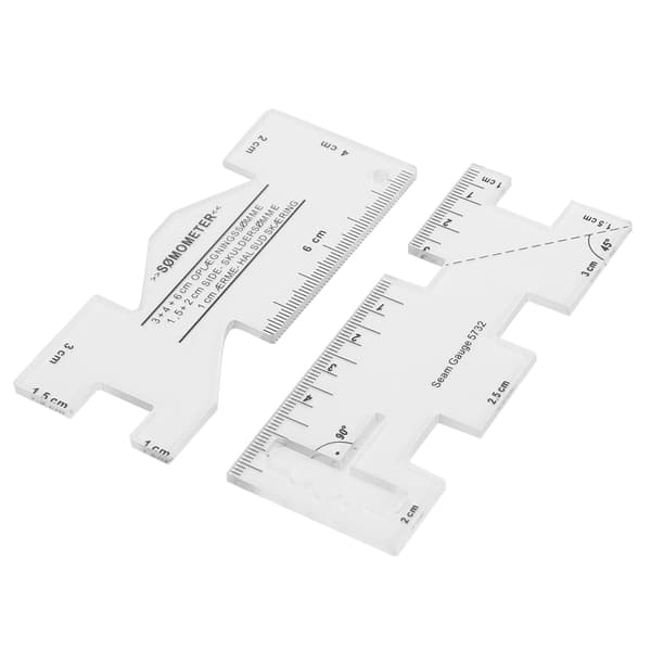 2 stk. patchwork-lineal mini husholdningssymaskine skabelon tøjmål tegnesøm