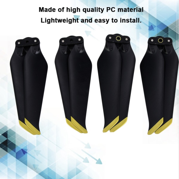 2 par Quick Release Propeller Reservedeler Passer for DJI MAVIC 2 PRO / ZOOM (gullkanter)