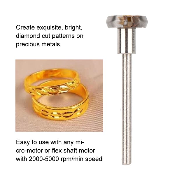 Diamantslipt svinghjulsskaft smykker kutte gravering lage tilbehør (150 grader)