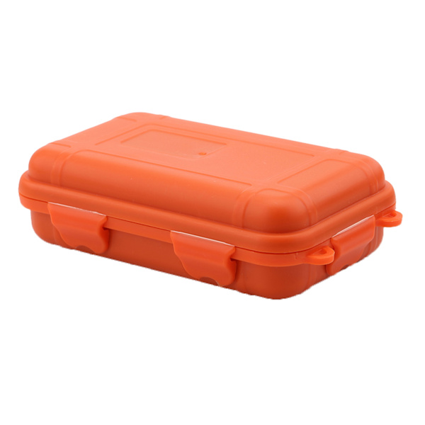 Outdoor Survival Stötsäker vattentät förvaringslåda förseglad behållare case Orange L