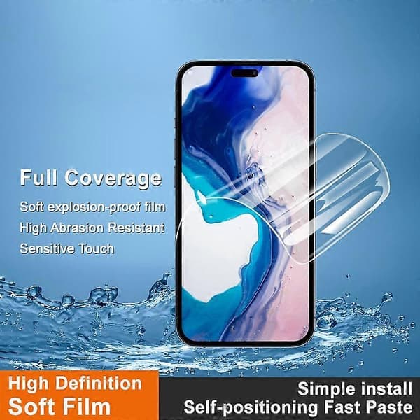 Hydrogel Film 4th Gen for iPhone 16 Plus Full Screen Protector Ultra Clear Soft TPU Film
