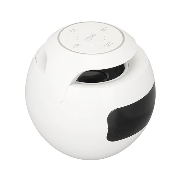 Bluetooth-vækkeurhøjttaler Farverig Mini Bærbar Trådløs FM-radio til hjemmet med stemmemeddelelser Hvid
