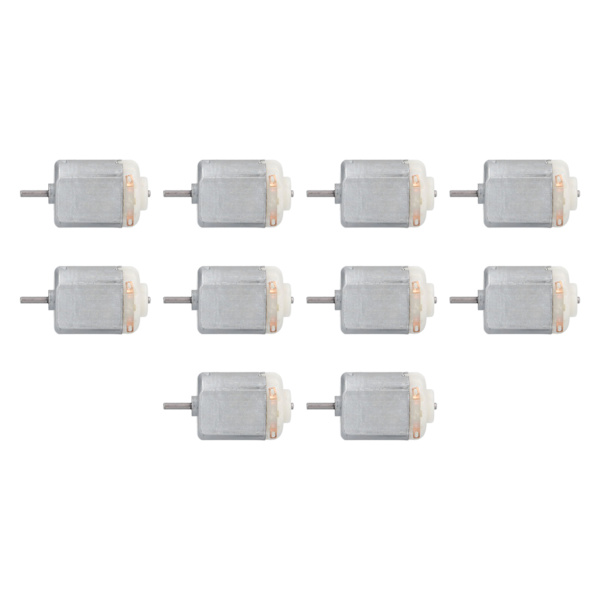10 stk. Mini elektrisk motor Høj hastighed Lav støj Lille DC motorer til hobby DIY legetøj biler Hvid