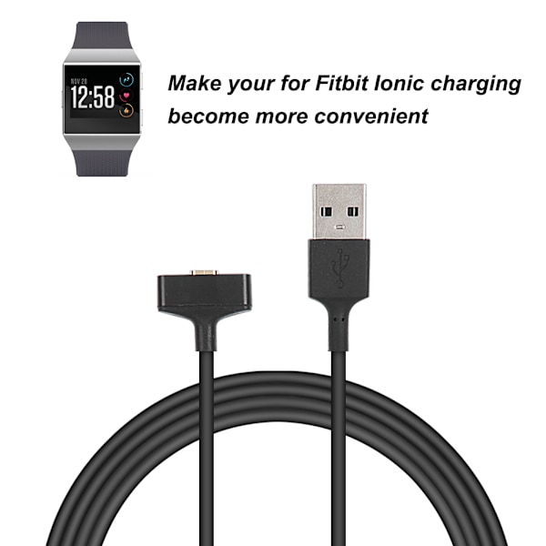USB-kabel for Fitbit Ionic-klokke - erstatningskabel for USB-lader