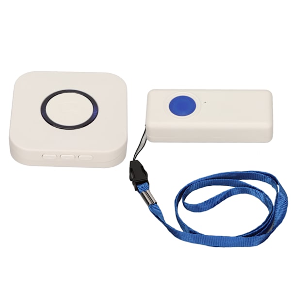 Trådløs Caregiver Personsøger Langdistance stærkt signal 38 sange 4 Gear Volume Nurse Alert System SOS Call Button 100‑240V EU-stik