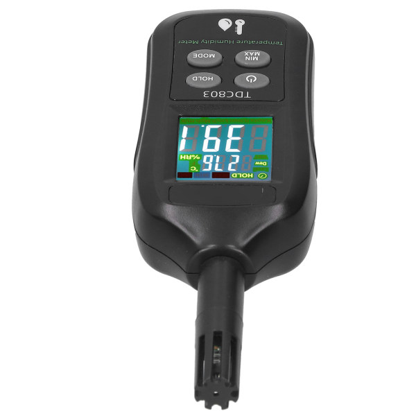 Termometer Hygrometer 4-siffrig färg LCD digital display Temperatur fuktighetsmätare TDC803