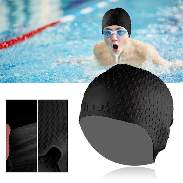 Cap Unisex flexibel vattentät huvudskydd för vuxna Cover Svart