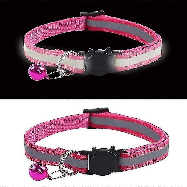 12 stk. Reflekterende Kattehalsbånd med Hurtigudløser og Justerbar Sikkerhedsspænde 19-32 cm (12 Farver)