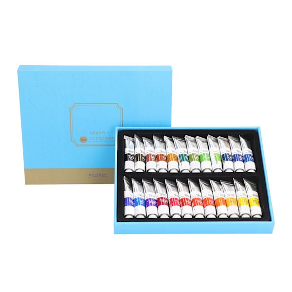 Akvarelmalingssæt 5ML Transparent Pigment Hurtigtørrende Genanvendelig Nem Blanding Høj Mætning Kunst Akvarel Sæt 24 Farver