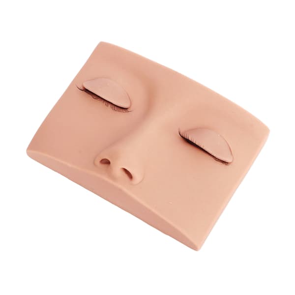 Vipper Mannequin Hode Avtakbar Silikon Erstatning Øyevipper Mannequin Hode for Trening Rosa