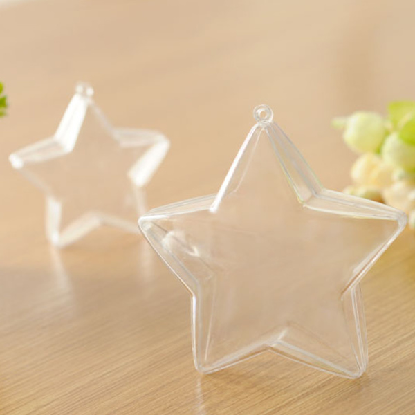 5 stk klare favoræsker Plast gaveæske Stjerneformede slikæsker til bryllupsfest