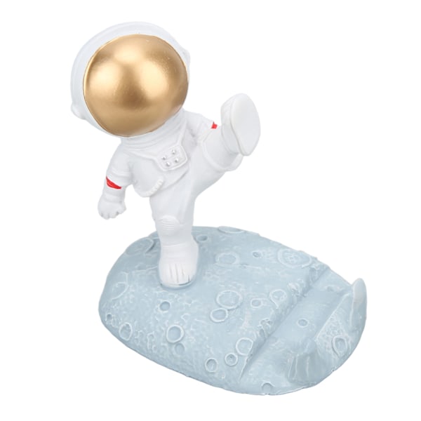 Astronaut Telefonhållare Premium Resin Blank Glänsig Utsökt Perfekt Storlek Stabil Anti Skid Skrivbordsställ Telefonställ Guld