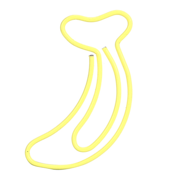 12 stk Gul klips Bananformet multifunktion fortykket papirclips 3x2cm Studenter Stationær