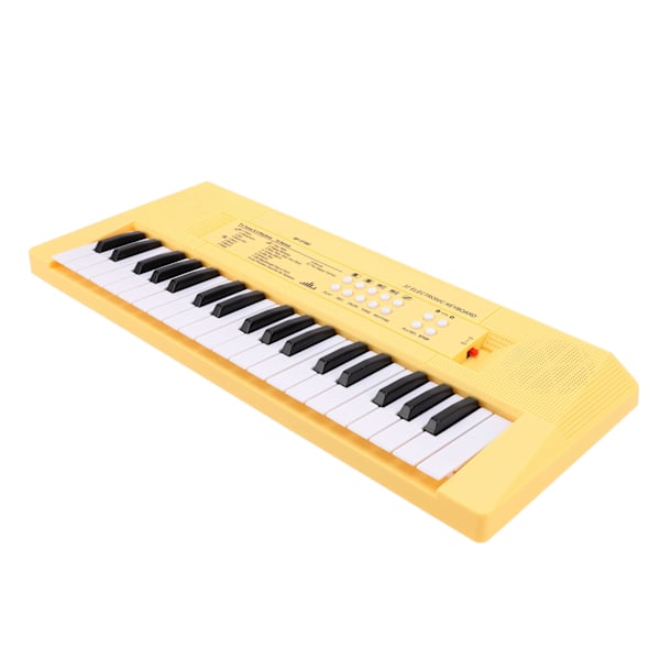 Elektroniskt piano keyboard barn 37 tangenter keyboard piano pedagogiskt instrument leksak med mikrofon gul