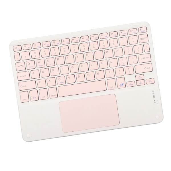 Trådlöst tangentbord med pekplatta Lågt ljud Quadrate Keycap 10 tum Rosa multifunktionellt trådlöst tangentbord för bärbara telefoner