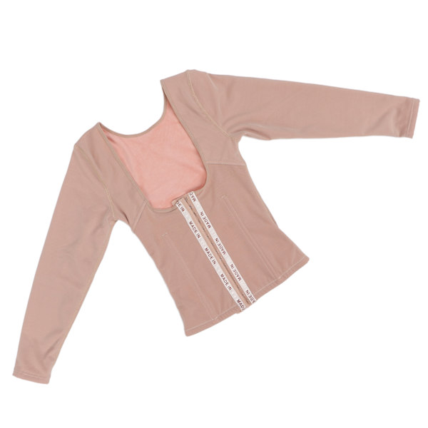 Åndbar Shapewear Langærmet Justerbar Kropsformende Talje Slanketræner til kvinder (hudfarve)M