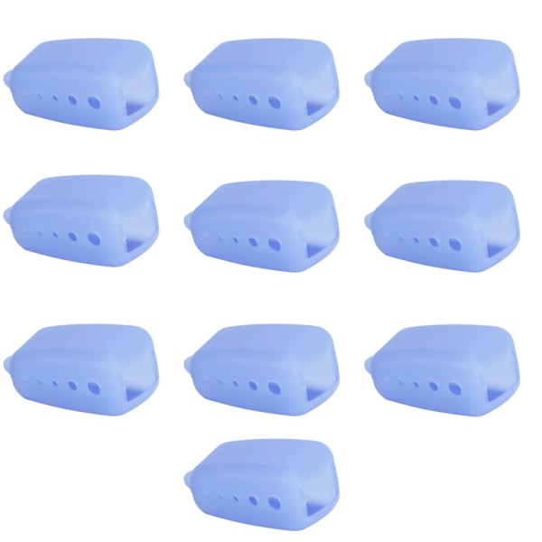 10 stk silikontannbørstehodedeksel Elektrisk tannbørste Beskyttelseshette for hjemmereise CampingLight light blue
