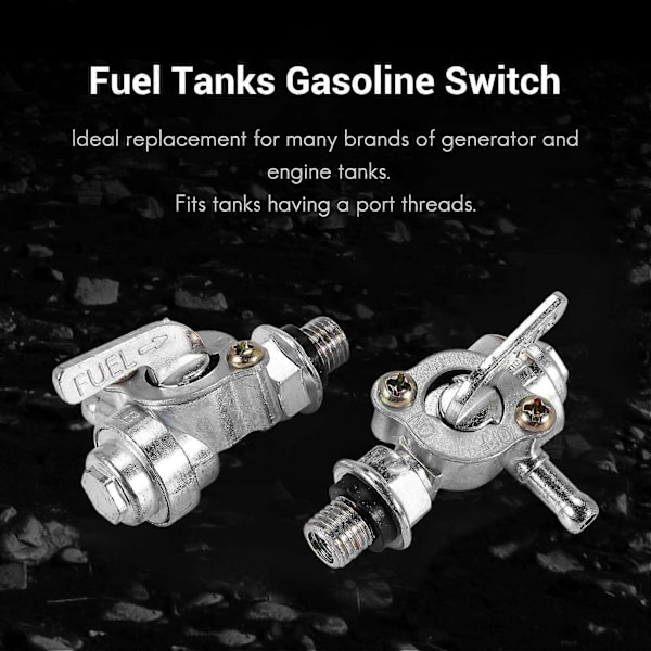 2X Benzin Hane Benzin Kontakt til Generator Gas Motor Brændstoftanke