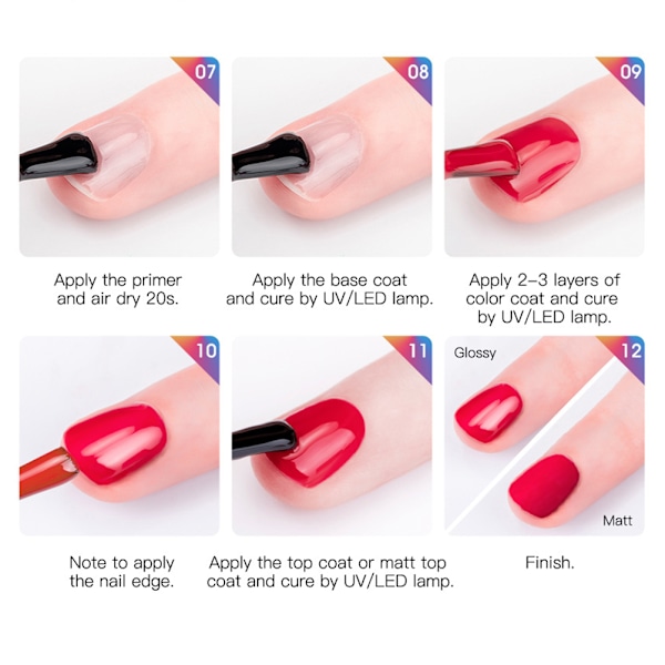 9-delad gelnagellackset Manikyr nagellackset för nagelkonst salongdesign Manikyr startset