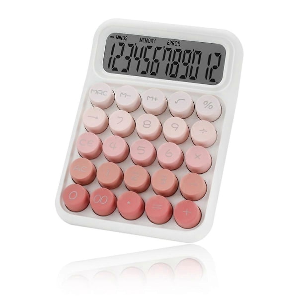 Mekanisk bordkalkulator, Søte kalkulatorer med store knapper, Rosa