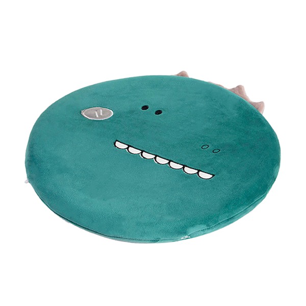 Minnesbomullsdyna Rund Söt Dinosaurieformad Mjuk Avtagbar Överdragsdyna Grön 40 x 4,5 cm