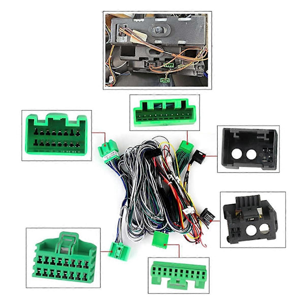 Bil 16PIN Android Audio Ström Radio Kabelhärva för XC90 07-13
