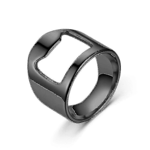Fashionabel Flasköppnarring Korkskruv Rostfritt Stål Fingerring Ölburksöppnare Prylar Coola Barsmycken Tillbehör Silver9