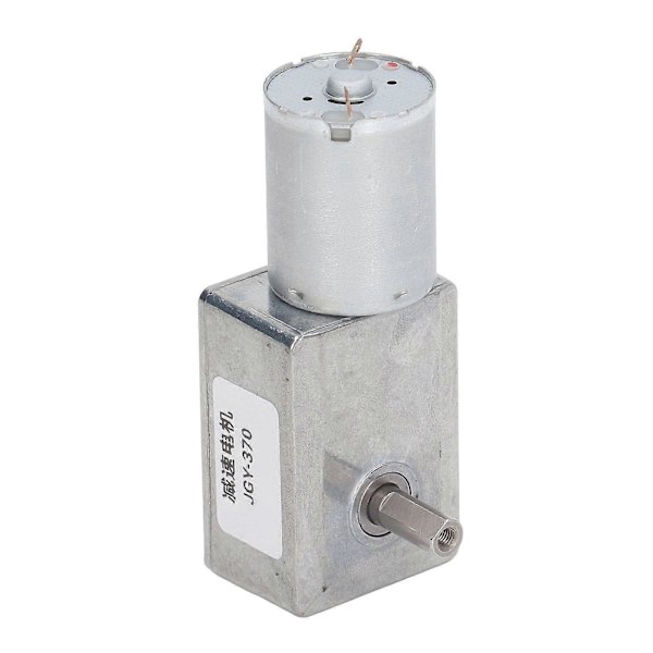 Vaihdemoottori 12mm kaksoisakseli itselukittuva palautuva kierukkavaihde nopeuden vähennysmoottori kiinnitysalustalla DC12V 10RPM