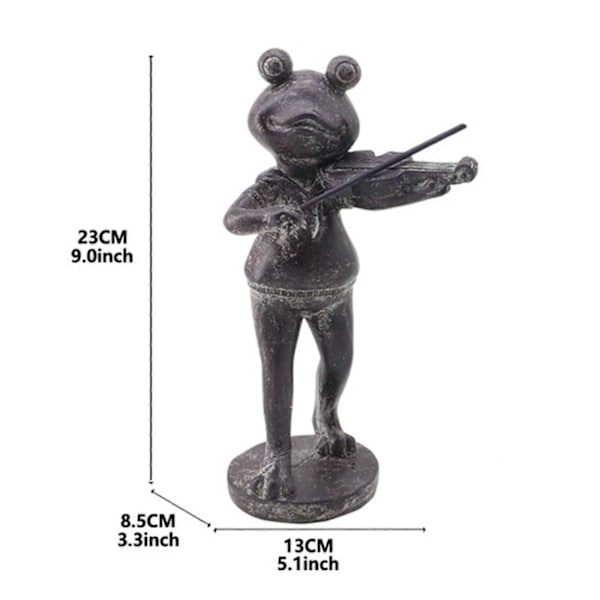 Havefrø Statue Figur, der spiller violin, veranda, skrivebord, harpiksdyrskulptur
