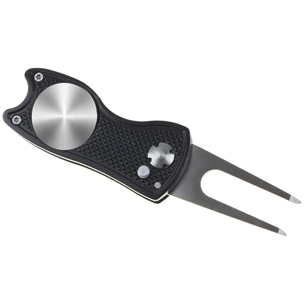 Bärbar Golf Divot Tool Golf Green Reparations Pitch Fork Bollmarkör Träningsverktyg