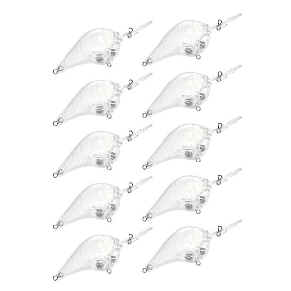 10 stk Blank Crankbait Umalt Hard Agn Fiskelokker Takle DIY-tilbehør