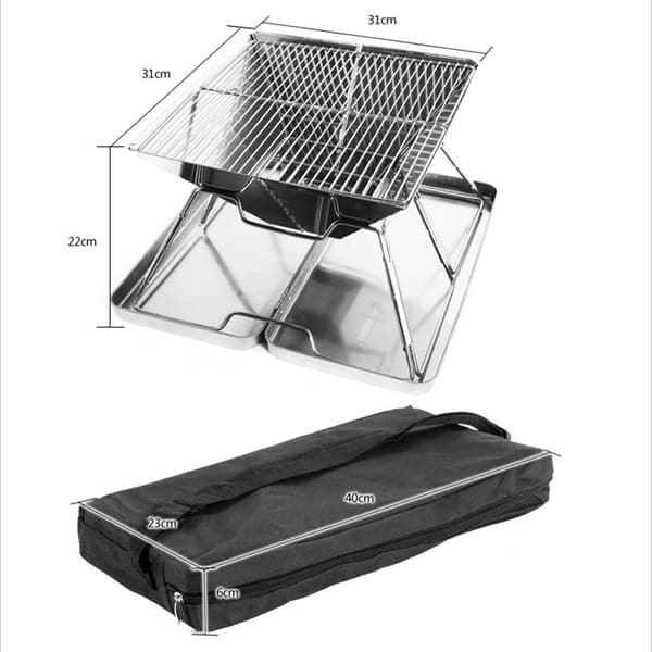 Sammenklappelig Håndkasse Design Kulgrill til Camping Picnic Fest