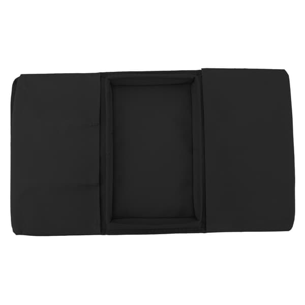 Soffbricka Fällbar Armförvaringshållare Bord 600D Oxfordduk Sidofickor för Soffa Svart