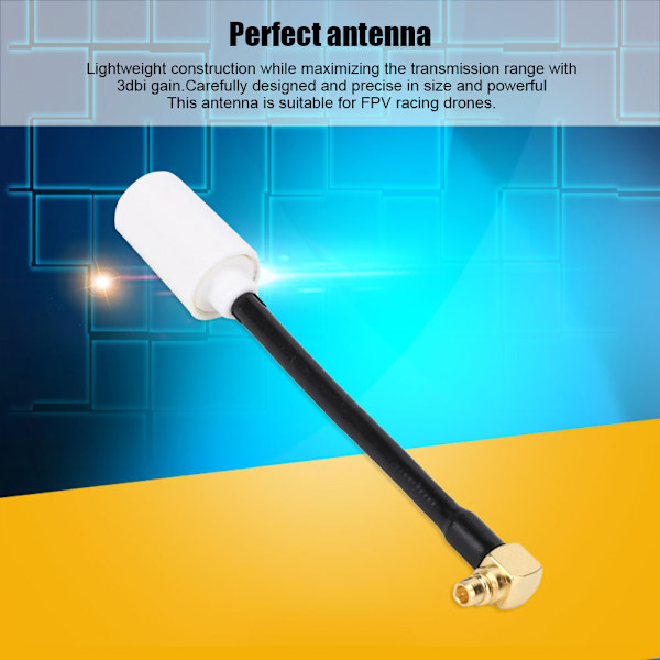 For EMAX 5.8G Nano 3dBi Gain cirkulært polariseret transmissionsantenne til FPV Racing DronesSinistral/LHCP (Elbow)