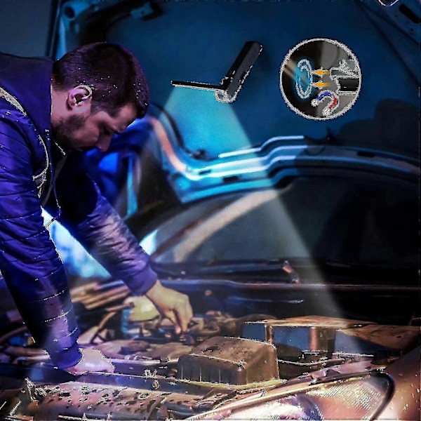 2 kpl Ladattavia LED-työvaloja, mekaanisia valoja, taitettavia taskulamppuja magneettisella pohjalla, tarkastusvaloja, käytetään retkeilyyn, autoon M