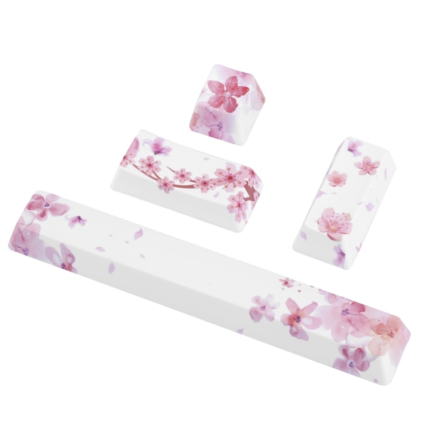 DIY Sakura Pattern Keycaps Space KeyESC Key Enter KeyNumpad Enter Key Cap for mekaaninen näppäimistö (4 kpl, Sakura Pattern)