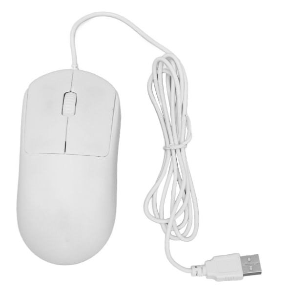 Trådbunden mus Optisk 1200DPI USB -port Ergonomisk design Plug and Play-datormus för bärbara datorer Stationär PC Vit