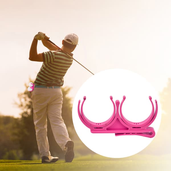 Professionel Golfboldholder Clip Organizer Golfer Golfværktøj Tilbehør (pink)
