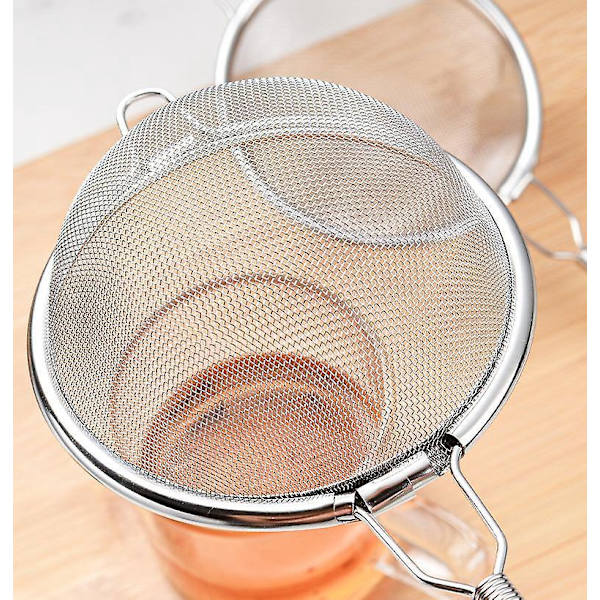 Rustfrit Stål Te-si  med Ske - 10cm