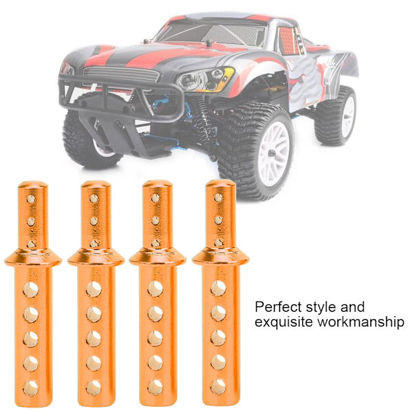 4 st aluminiumlegering RC-skalpelare ersättning passar för HSP 94111 94108 94188 1/10 RC-bil orange