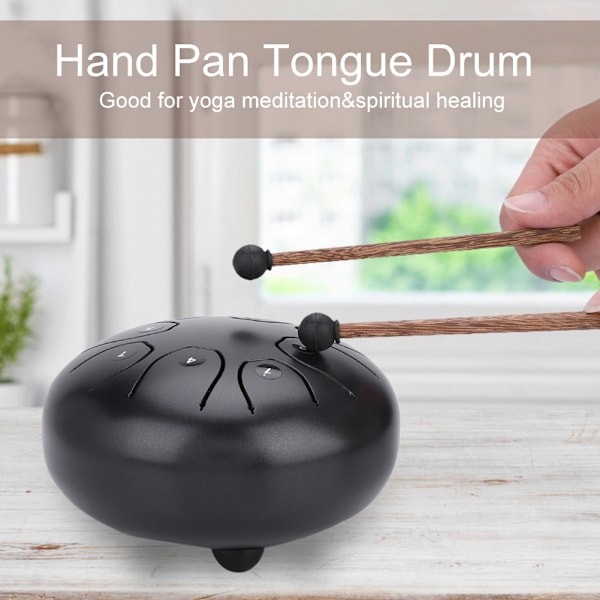 Perfekt kvalitet Hand Pan Handpan Tongue Tank Trumma 5,5 tums slagverk (kaffe)