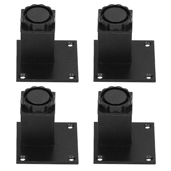 4 st/ set Möbelben Justerbar höjd Aluminiumlegering fyrkantigt stöd för soffskåp 60 mm