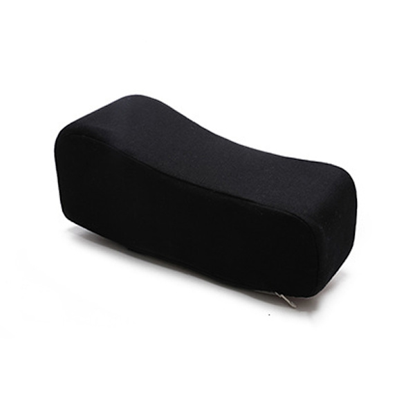 Ergonomiske stol armlæn puder Gaming stol armlæn puder albue pude buet model til computer kørestol sort bomuld foran 10cm bagpå 7cm