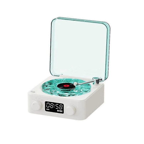 The Waves Vinylspiller, 2024 Ny Bluetooth Vinylplatespiller Waves, Fire Moduser - CNJR hvit